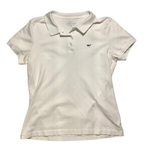 Vineyard Vines Kids White Polo Shirt Size M — Preppy, Casual, Classic